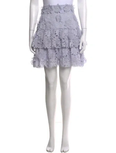 Pre-owned Zimmermann Linen Mini Skirt In Purple