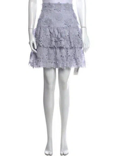 Pre-owned Zimmermann Linen Mini Skirt In Purple