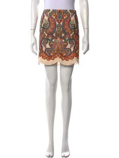 Pre-owned Zimmermann Linen Mini Skirt W/ Tags In Neutrals
