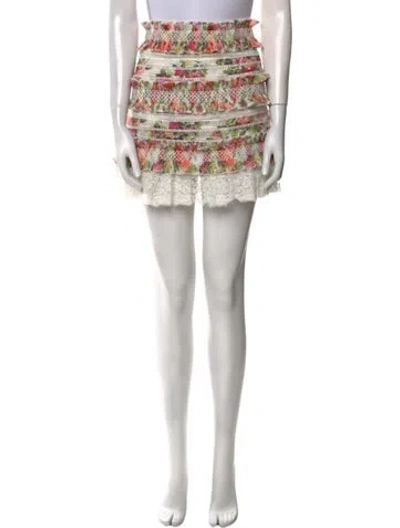 Pre-owned Zimmermann Linen Mini Skirt In White