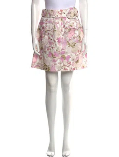 Pre-owned Zimmermann Linen Mini Skirt In White