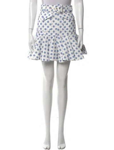 Pre-owned Zimmermann Linen Mini Skirt In White