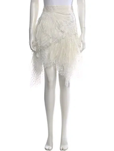 Pre-owned Zimmermann Linen Mini Skirt In White