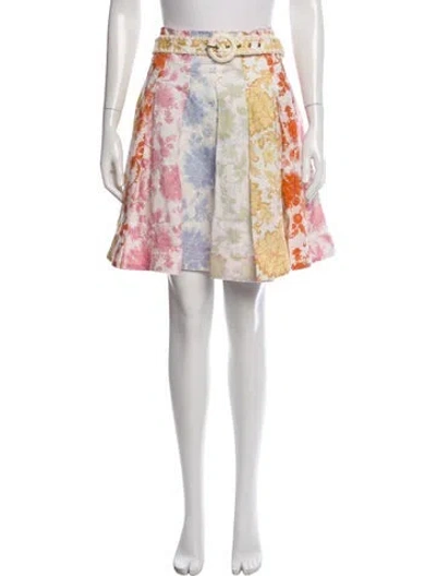 Pre-owned Zimmermann Linen Mini Skirt In White