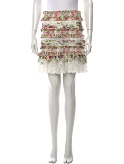 Pre-owned Zimmermann Linen Mini Skirt In White