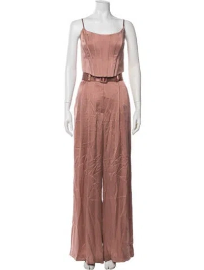 Pre-owned Zimmermann Linen Pant Set W/ Tags In Pink
