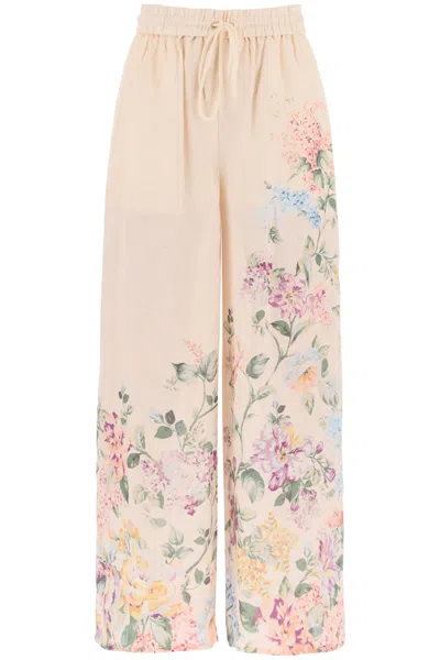 Zimmermann Linen Pants By Halliday In Pink
