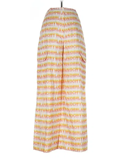 Pre-owned Zimmermann Linen Pants In Yellow