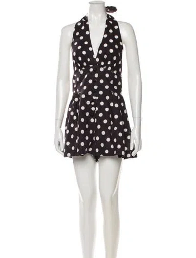 Pre-owned Zimmermann Linen Polka Dot Print Top W/ Tags In Gray