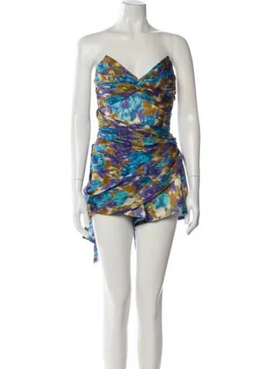 Pre-owned Zimmermann Linen Printed Romper In Pink