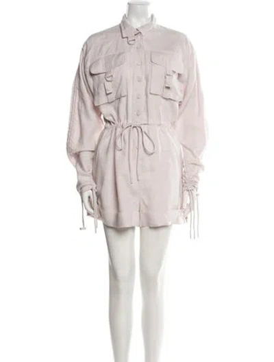 Pre-owned Zimmermann Linen Romper In Purple