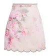 Zimmermann Crush Scalloped Mini Skirt
