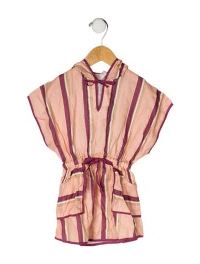 Pre-owned Zimmermann Babies' Linen Short Sleeve Dress In Pink