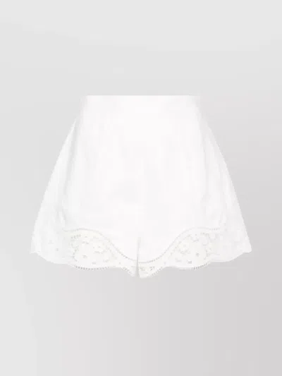Zimmermann August Broderie Shorts In White