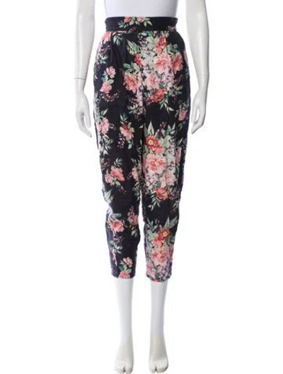 Pre-owned Zimmermann Linen Skinny Leg Pants In Black