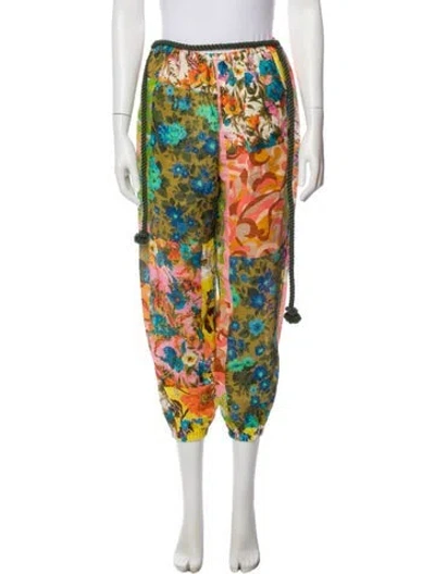 Pre-owned Zimmermann Linen Skinny Leg Pants In Neutral