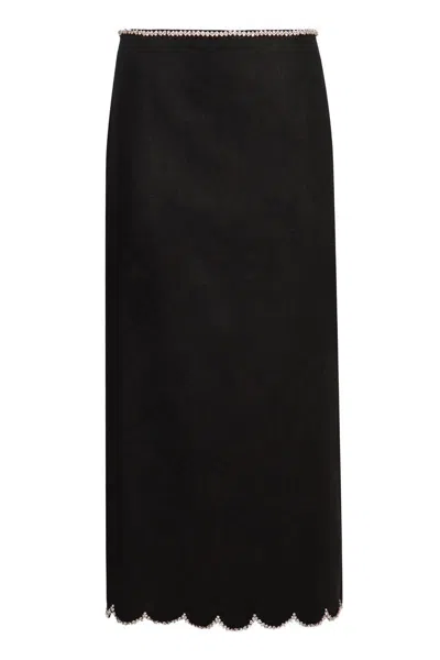 Zimmermann Linen Skirt In Black