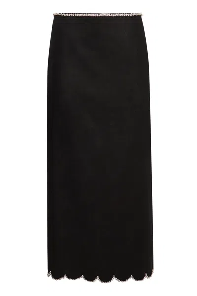 Zimmermann Linen Skirt In Black