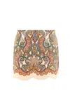 Zimmermann Ottie Scalloped Paisley-print Linen Mini Skirt