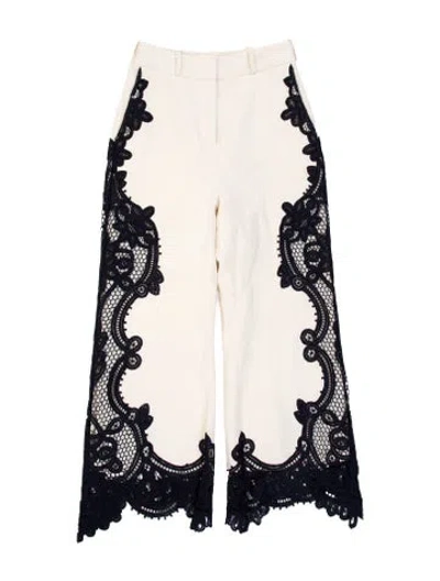 Pre-owned Zimmermann Linen Straight Leg Pants In Black
