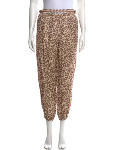 Pre-owned Zimmermann Linen Straight Leg Pants In Brown/neutrals