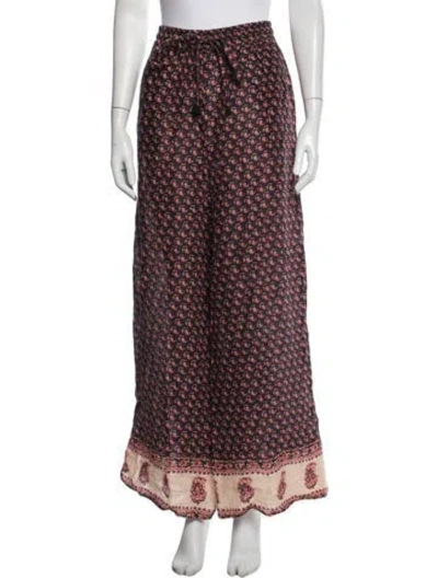 Pre-owned Zimmermann Linen Wide Leg Pants In Multi