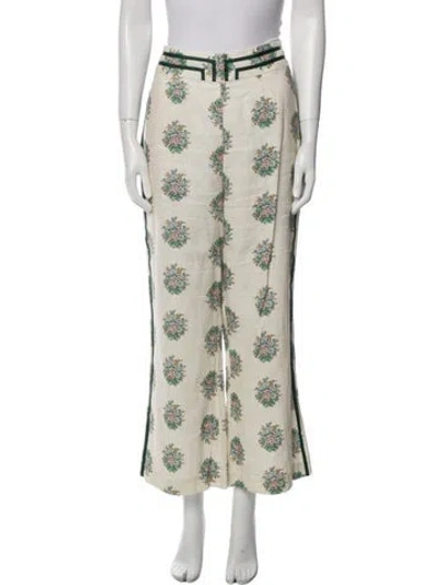 Pre-owned Zimmermann Linen Wide Leg Pants In Neutral