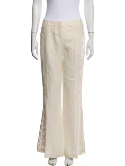 Pre-owned Zimmermann Linen Wide Leg Pants In Neutral