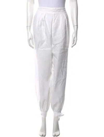 Pre-owned Zimmermann Linen Wide Leg Pants In Neutral