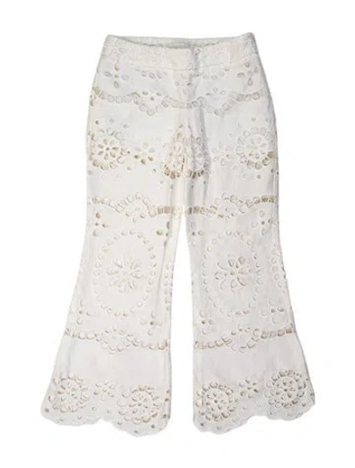 Pre-owned Zimmermann Linen Wide Leg Pants In Neutral