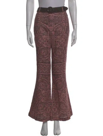Pre-owned Zimmermann Linen Wide Leg Pants W/ Tags In Multi