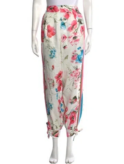 Pre-owned Zimmermann Linen Wide Leg Pants W/ Tags In White
