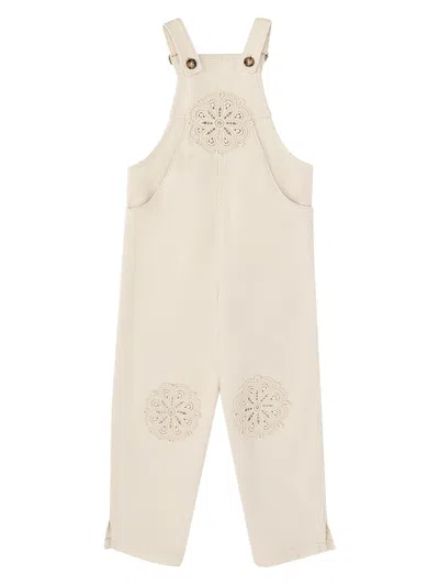 Zimmermann Little Girl's & Girl's Aster Eyelet Cotton Overalls In Multi