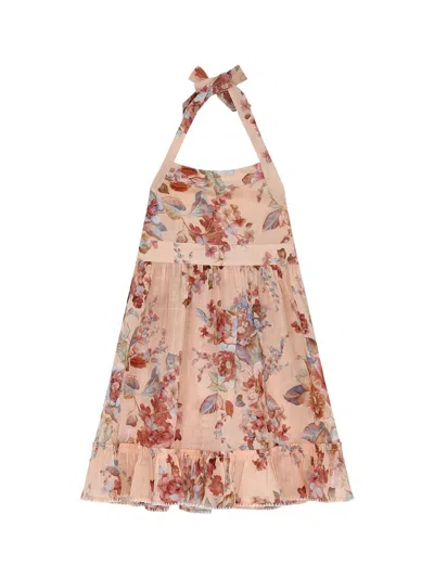 Zimmermann Kids' Little Girl's & Girl's Awaken Halterneck Dress In Pink