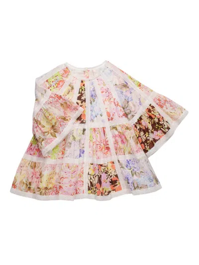Zimmermann Little Girl's & Girl's Solstice Lace-trimmed Spliced Dress In Multi