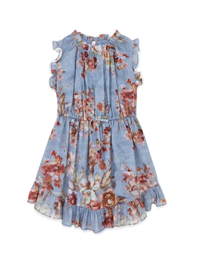 Zimmermann Kids' Little Girl's Awaken Flip Dress In Blue