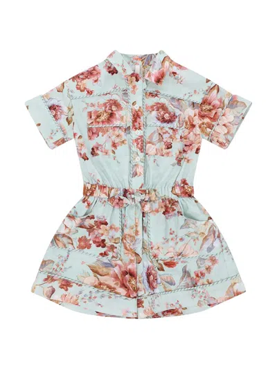 Zimmermann Little Girl's Awaken Floral Playsuit In Multi