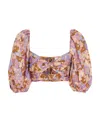 Zimmermann Violet Twist Front Bodice Top In Pink