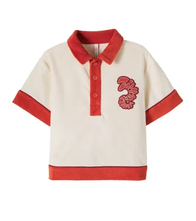 Zimmermann Logo Cotton Terry Polo Shirt In White