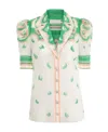 Zimmermann Logo Lapel Shirt In White
