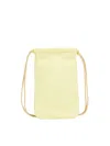 Zimmermann Logo Leather Pouch Crossbody Bag In Yellow