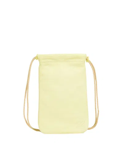 Zimmermann Logo Leather Pouch Crossbody Bag In Yellow