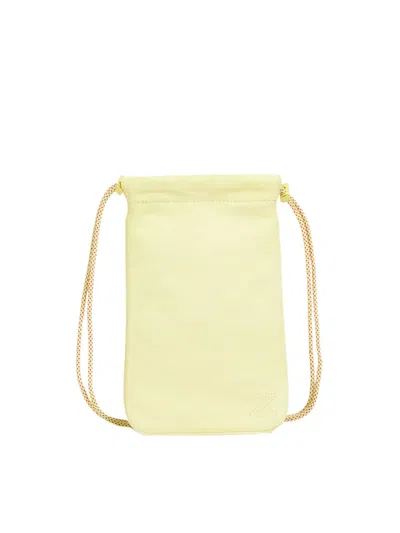 Zimmermann Logo Leather Pouch Crossbody Bag In Yellow