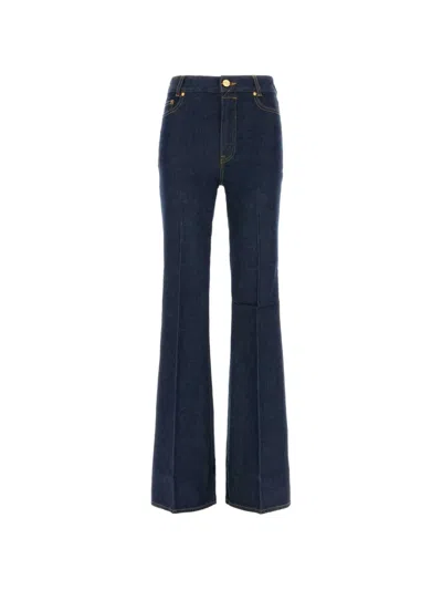 Zimmermann Logo-embroidered Flared Jeans In Blue