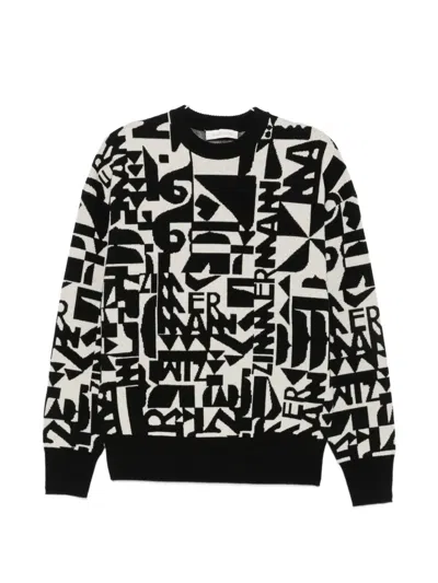 Zimmermann Logo-intarsia Knitted Sweater In Multi