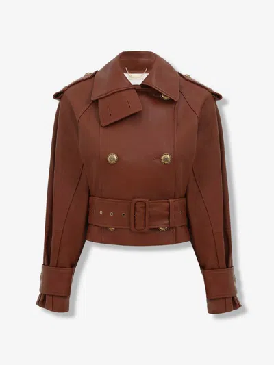 Zimmermann Long Coat By In Brown