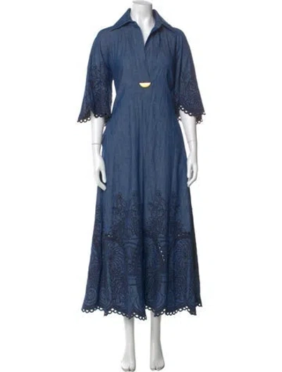 Pre-owned Zimmermann Long Dress In Blue