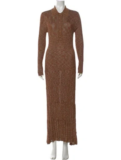 Pre-owned Zimmermann Long Dress In Brown