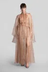 Zimmermann Memento Smocked Flutter Maxi Dress In Brown