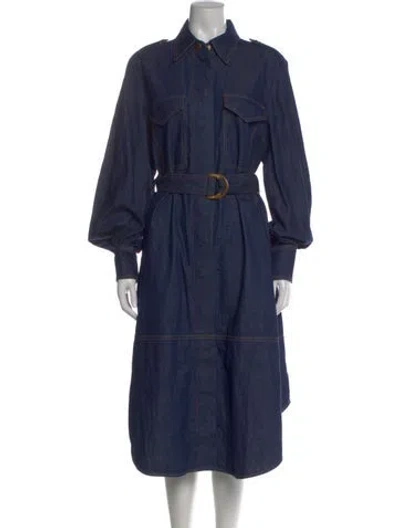 Pre-owned Zimmermann Long Dress W/ Tags In Blue